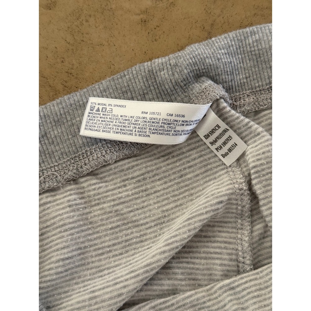 Splendid Womens Gray Ribbed Knit Pajama Set Long Sleeve Leggings Size Large - Picture 14 of 16